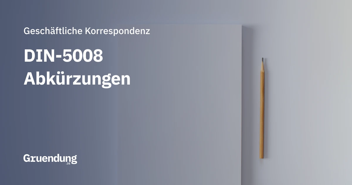 Abkürzungen nach DIN 5008