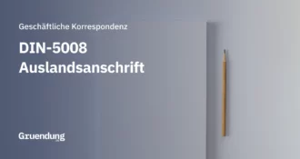 DIN-5008 Auslandsanschrift