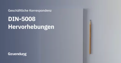 Hervorhebungen nach DIN 5008