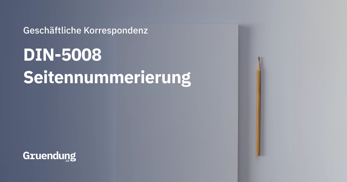 Seitennummerierung nach DIN 5008