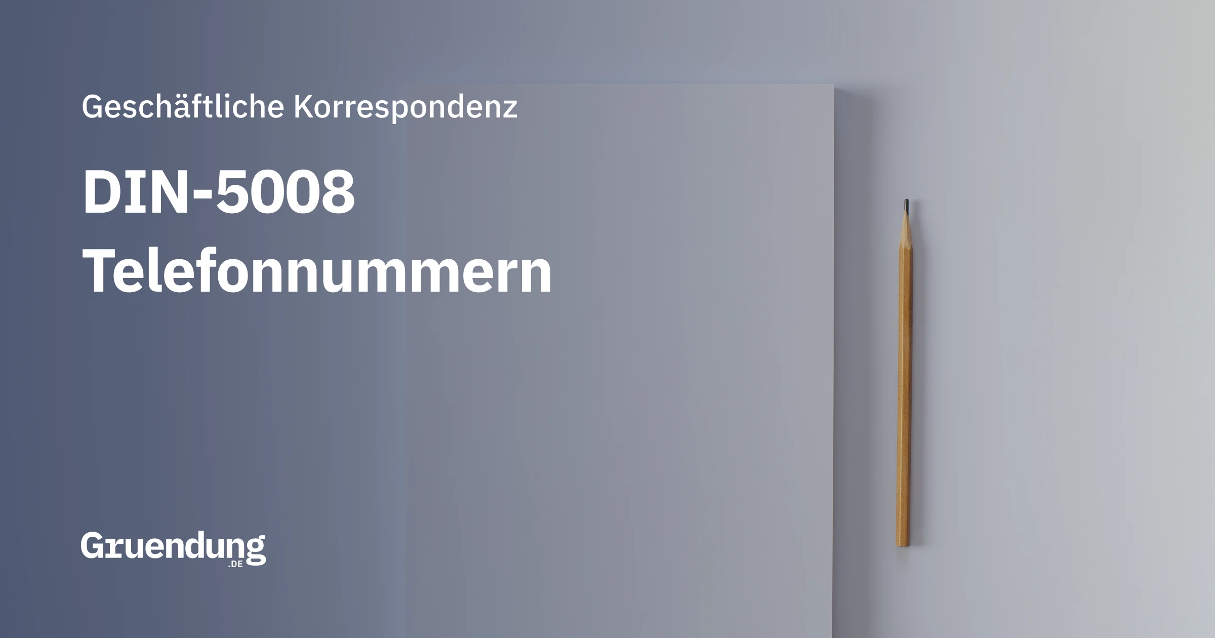 Telefonnummern nach DIN 5008