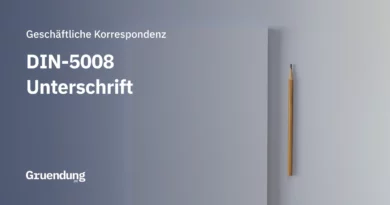 Unterschrift nach DIN 5008