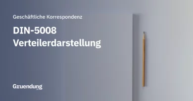 Darstellung eines Verteilers nach DIN 5008