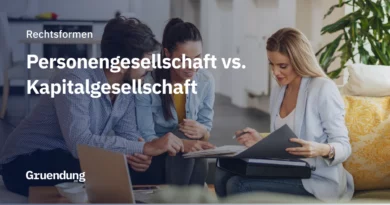 Unterschied zwischen Personengesellschaft und Kapitalgesellschaft